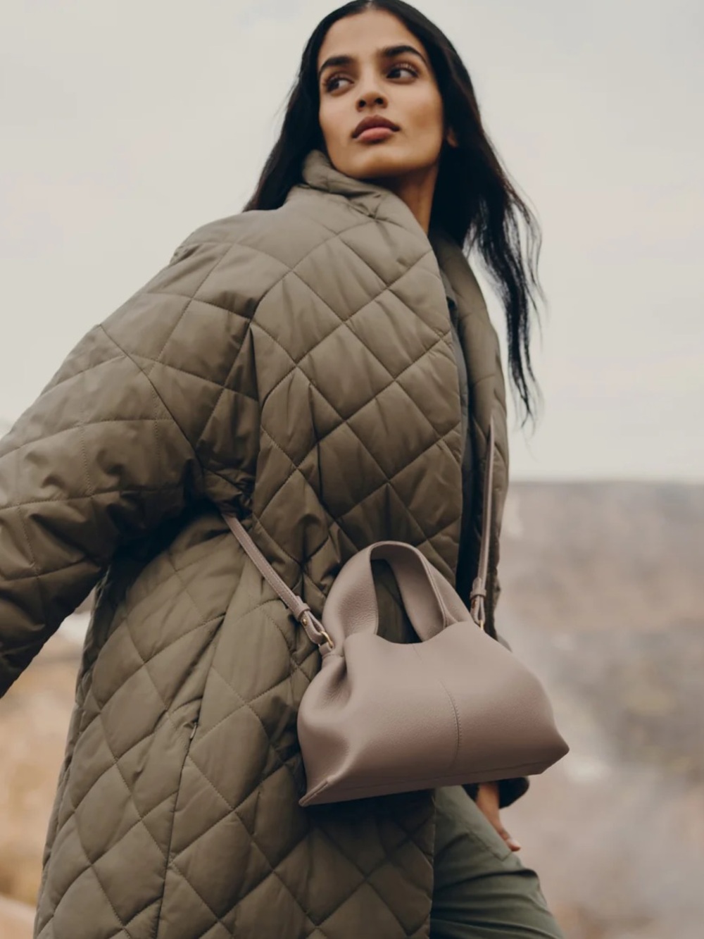 Polene Numéro Neuf Mini in EDITION TEXTURED TAUPE - Picture 2 of 5
